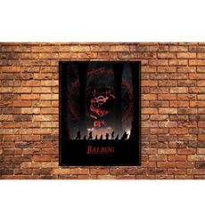 lord of the rings barlog art work poster