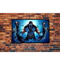 mortal kombat sub zero fatality home decoration artwork