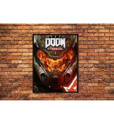 doom eternal vid eo game poster the ultimate