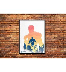 iron man the avengers superheroes minimal poster ww