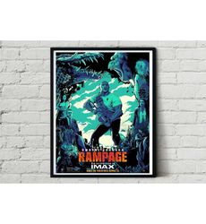 rampage dwayne johnson action jungle art design movie