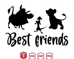 best friends svg, lion king safari quotes svg, lion king silhouette svg