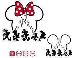 mickey head outline characters svg, minnie head png, mickey friend squad svg, vacay mode png, magical kingdom 2024 svg