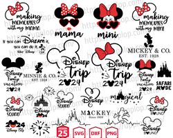 disney family trip  svg png  bundle, mickey and friends 2024 svg, magical kingdom, disney family trip svg,