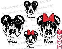 disney vacation silhouette 2024 svg png, making family memories svg, disney family trip svg, disney family trip 2024 svg