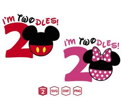 i'm twodles svg, minnie twodles svg, minnie party svg, minnie two svg, minnie svg, minnie birthday svg, minnie 2nd