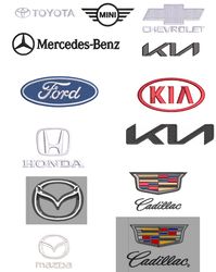 machine embroidery  car logo