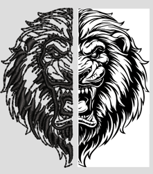 embroidery lion logo