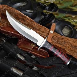 handmade hunting knife , carbon steel blade , outdoors hunting knife , best gift for him