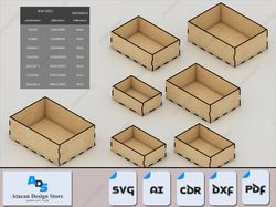 ersatile 3mm storage box set - ideal for organizing and crafting 462