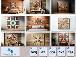 create stunning modern farmhouse decor with laser cut barn quilt block patterns