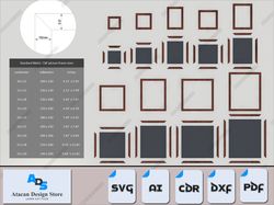 diy picture frame cutting files - versatile photo frame bundle 509