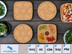 laser cut snack trays - diy charcuterie board cutting files for entertaining 511