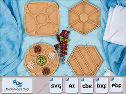 custom charcuterie and cheese boards - laser cut snack tray files 528