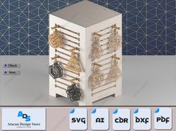 customizable wooden jewelry stand - perfect for laser cutting projects 545