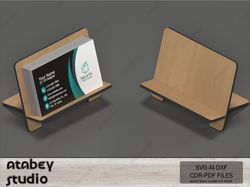 laser cut diy business card holder - easy assembly display stand 616