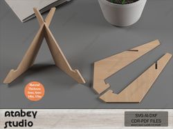 diy wood book holder stand - simple laser cut plans for easy assembly 622