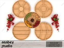 customizable round charcuterie boards - snack plate for any occasion - cheese serving trays 670