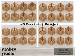 40 unique laser cut pattern box designs - intricate wooden boxes for home office decor 674