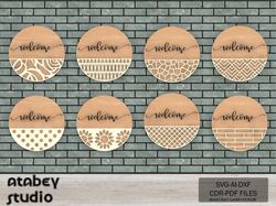 patterned door hanger bundle - two layer welcome sign designs - ideal for diy home decor 690