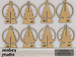 3d christmas tree ornaments 2024 - laser cut files for xmas decor and holiday crafting 701