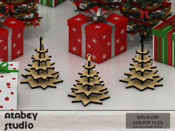 3d christmas tree decor 2025 - laser cut standing holiday trees for festive new year decorations 714