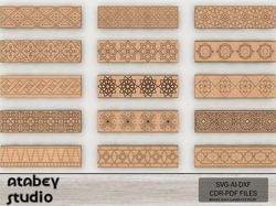 ornamental border laser cut files - intricate wooden border engraving designs 715