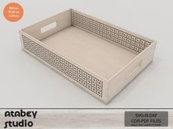 cane weave tray laser cutting plan - rattan wicker pattern for diy projects 716