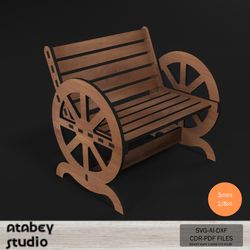 miniature garden bench toy - mini carriage park seat for dollhouse decor - diy bench seater 765