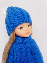 clothes set for paola reina doll 32-34 cm (13 inches) royal blue