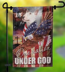 bull terrier one nation under god flag garden house flag