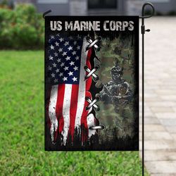 us marine corps american flag garden house flag