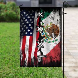 mexico american flag garden house flag