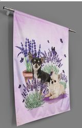 chihuahua lavender garden flag garden house flag