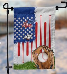 baseball american flag garden house flag