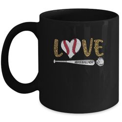 love baseball mom leopard print lover mother's day mug