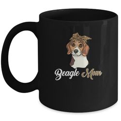 cute beagle mom leopard dog mom mothers day mug