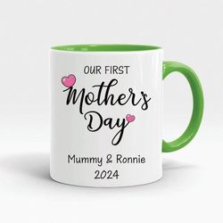 first mothers day gift personalised mug for mum, 1st mother's day custom gifts