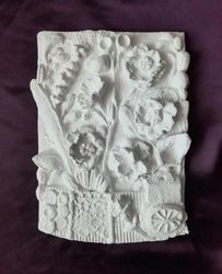 shabby chic wall decor decorative panel in vintage style white panel wall sculpture art collage ready to hang