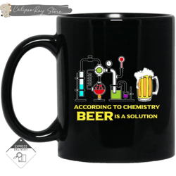 according to chemistry beer is a solution mugs, custom coffee mugs, personalised gifts