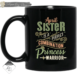 april sister combination princess and warrior mugs, custom coffee mugs, personalised gifts