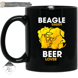 beagle daddy beer lover mugs, custom coffee mugs, personalised gifts