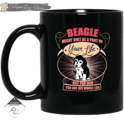 beagle might only a part of your life mugs, custom coffee mugs, personalised gifts