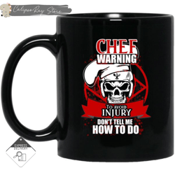 chef warning to avoid injury mugs, custom coffee mugs, personalised gifts