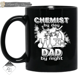 chemist by day dad by night mugs, custom coffee mugs, personalised gifts