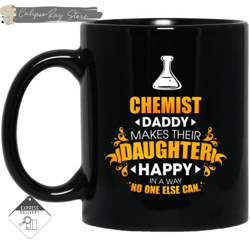 chemist daddy makes their daughter happy mugs, custom coffee mugs, personalised gifts
