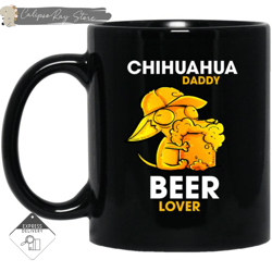 chihuahua daddy beer lover mugs, custom coffee mugs, personalised gifts