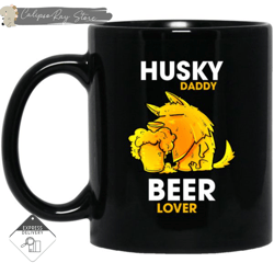 husky daddy beer lover mugs, custom coffee mugs, personalised gifts