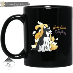 husky kisses fix everything mugs, custom coffee mugs, personalised gifts