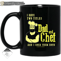 i have two titles dad and chef mugs, custom coffee mugs, personalised gifts